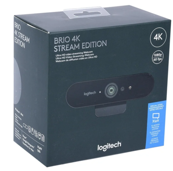 Веб-камера Logitech Brio Stream Edition, черный (960-001194)